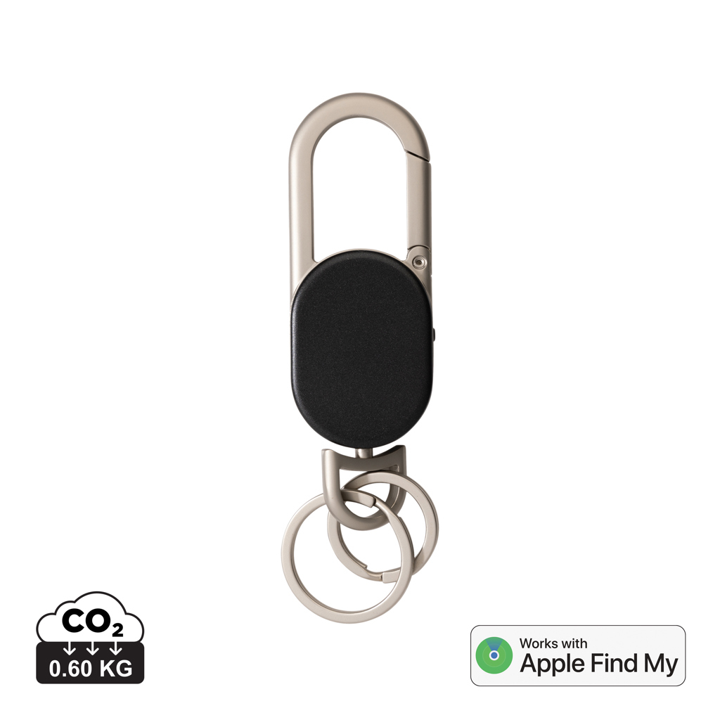 Porte-clés promotionnel avec géolocalisation et USB C Keyfinder Noir et Gris